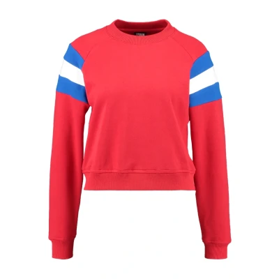 Abbildung von Urban Classics Sweatshirt, Damen, Größe: XL, Firered/brightblue/white
