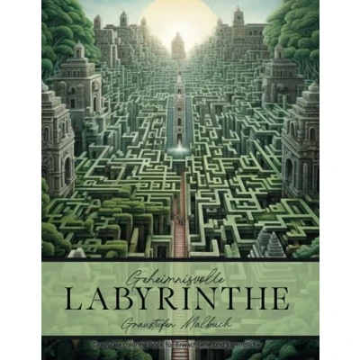 Abbildung von Geheimnisvolle Labyrinthe Graustufen Malbuch: Greyscale Coloring Book für Erwachsene und Jugendliche