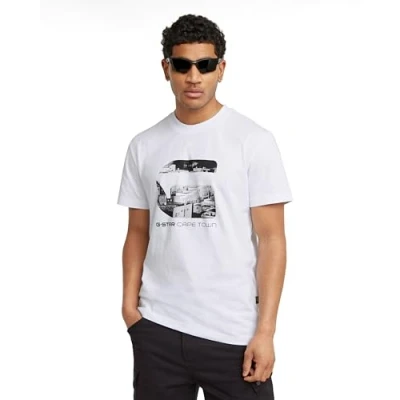 Abbildung von G Star RAW Herren Cape Town T Shirt, Weiß (White D25688 c336 110), L EU