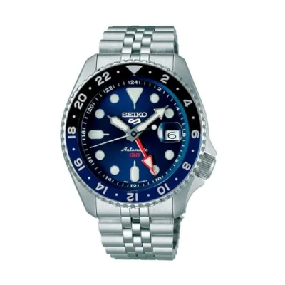 Abbildung von Seiko SSK003K1 Herrenuhr Automatik GMT Stahl/Blau
