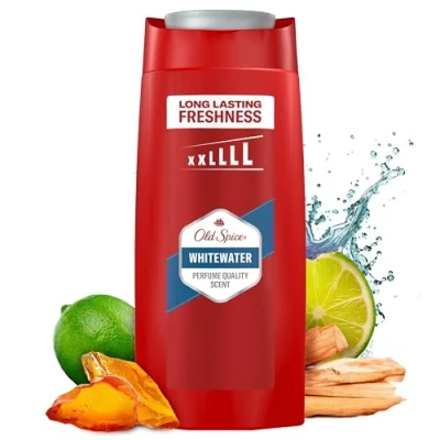 Abbildung von Old Spice Whitewater 3 in 1 Duschgel &amp; Shampoo für Männer (675 ml), Körper Haar Gesichtsreinigung Männer, lang anhaltend Frisch, Zitrone, Sandelholz und Seeluft