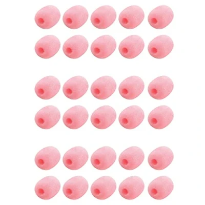 Abbildung von VENOAL 30 Stück Headset Mikrofon Windschutz Schwamm Schaum Abdeckung Mini Größe Lavalier Rosa