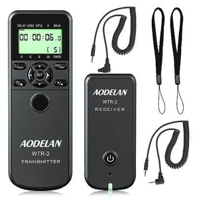 Abbildung von AODELAN Timer Ausloeser Fernauslöser mit Intervalometer für Canon EOS R RP 90D M6 Mark II 7D Olympus E M1 M1X Fujifilm