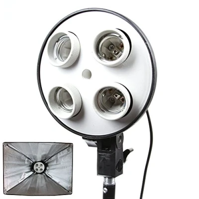 Abbildung von FOTGA 4in1 E27 Lampenfassung Licht Kopf Halterung Bulb Socket Lamp Holder Light Head für Softbox Regenschirm Dauerlicht