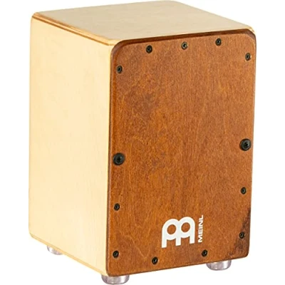 Abbildung von Meinl Percussion Mini Cajon Trommelkiste Geschenkidee für Musizierende Deko Geschenk Kinder und Erwachsene Schlagfläche Almond Birch (MC1AB)