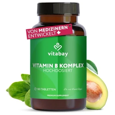Abbildung von Vitamin B Komplex Biotin B6 B5 B1 + B12 Vegan 180 St