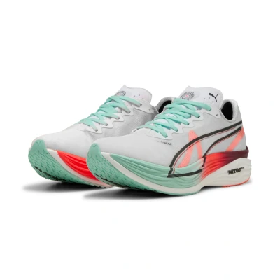 Abbildung von Puma x HYROX Deviate NITRO™Elite 3 Laufschuhe Damen White/Glowing Red/Mint Melt Größe: 42.5