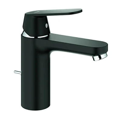 Abbildung von Grohe Eurosmart Cosmopolitan Handwaschbeckenbatterie mit Ablaufgarnitur Mattschwarz