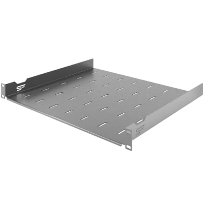 Abbildung von Stalflex Server Fachboden 19 Zoll 1U 400mm Serverschrank Hergestellt aus Hochbelastbarer Stahl Universelles Belüftetes Rackmontage Kragarmtablett