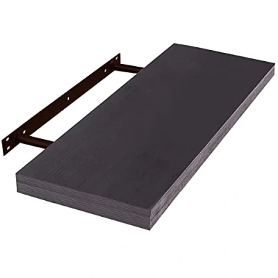 Abbildung von EUGAD Wandregal Wandboard Buchregal Hängeregal DVD CD Regal Holz Board 60cm schwarz 0125QJ