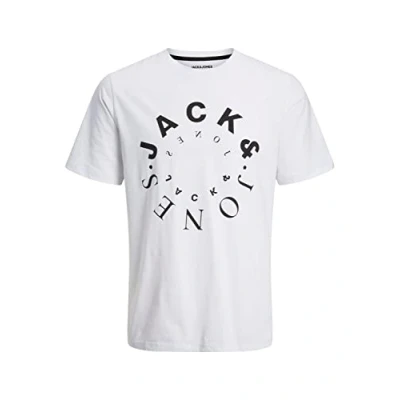 Abbildung von Jack &amp; Jones Jjwarrior TEE CREW NECK Tshirt print, Herren, Größe: Small, White