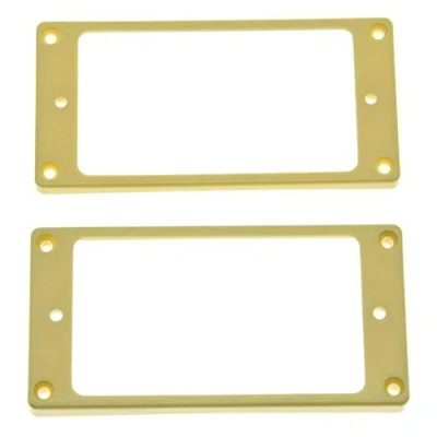 Abbildung von kaish 2 Creme Humbucker Pickup Ring gebogener Boden Fame für Epiphone Les Paul