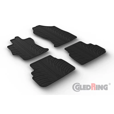 Abbildung von Gledring 0677 Fußmattensatz Gummi vorne und hinten 4 schwarz 750mm 550mm SUBARU: XV II