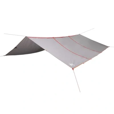 Abbildung von vidaXL Tarp, Wasserdicht Zeltplane, Sonnensegel Abdeckplane für Hängematte, Regenschutz Sonnenschutz Outdoor Camping Picknick Festival, Grau Orange 420x440cm