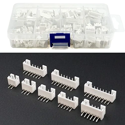 Abbildung von PH 2,0 mm Buchsen Set, kompatibel mit JST Pitch PCB Steckverbindern, Durchgangsloch, seitlicher Eingangstyp, rechtwinkliger Vorbau