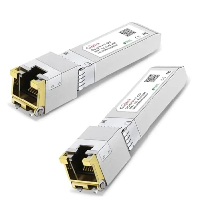 Abbildung von GIQITCK 2Pack 10GBASE T SFP+ RJ45 Transceiver, 10G Kupfer auf Stecker Modul für Cisco SFP S, Ubiquiti UF 10G, Netgear, D Link, Supermicro, TP Linksys, bis 30m