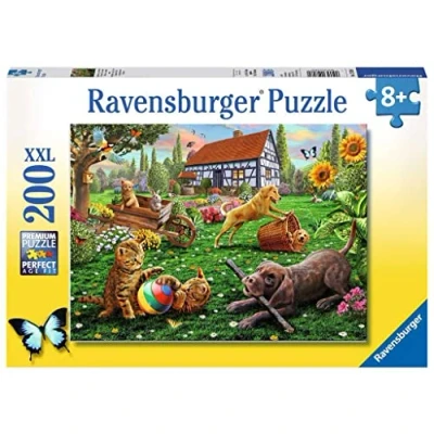 Abbildung von Ravensburger Puzzle Entdecker auf vier Pfoten 200 Teile, Puzzleteile