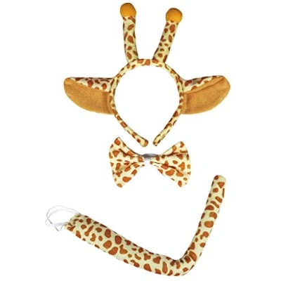 Abbildung von Petitebelle Stirnband Bowtie Schwanz Kostüm für Erwachsene Einheitsgröße Giraffe