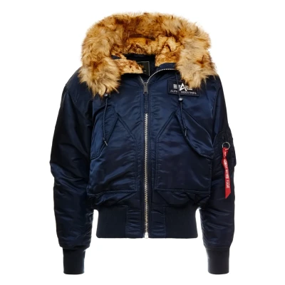 Abbildung von Alpha Industries 45P Hooded Custom Winterjacke, Herren, Größe: XL, Rep blue
