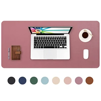 Abbildung von DOBAOJIA Große Schreibtischunterlage XXL, Schreibtischmatte, Desk Pad, Schreibtischschutz, Schreibblock, für Laptop/Tastatur/Maus, PU Leder Wasserdicht + Wildleder Rutschfest 80 x 40cm