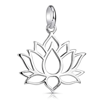 Abbildung von Materia Blumenanhänger Damen Silber Lotusblüte / Lotusblume KA 69, 925 Sterling