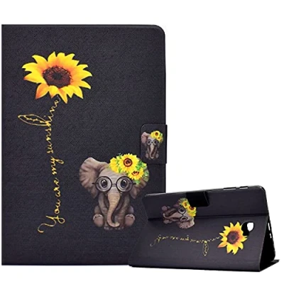 Abbildung von CXTcase Hülle für Galaxy Tab A/A6 10,1 2016 SM T580/T585 Folio Intelligent Ständer Smart Cover Ultra Schlank Tablette Case Schutzhülle Samsung A6 T580/T585,Elefantenblume