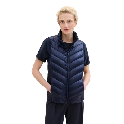 Abbildung von TOM Tailor Stepp Weste, Damen, Größe: Small, Sky captain blue