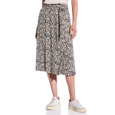 Abbildung von Street One Print IN Wickel Optik Alinienrock, Damen, Größe: 40, Beige