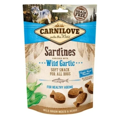 Abbildung von CARNILOVE Dog Semi Moist Snack Sardines enriched with Wild garlic 200 g