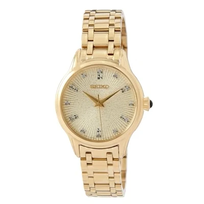 Abbildung von Seiko Damen Analog Japanisches Quarzwerk Uhr mit Edelstahl Armband SRZ552P1