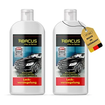 Abbildung von ABACUS Lackversiegelung Mit Carnaubawachs &amp; Montanwachs und Lotuseffekt Lackschutz (Streusalz witterungsbeständig, Abperleffekt), Langzeitschutz