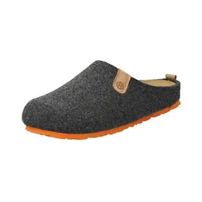 Abbildung von Rohde Herren Pantoffeln Hausschuhe Softfilz Napoli H 6900, Größe:47 EU, Farbe:Grau