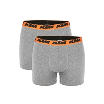Abbildung von KTM Boxershorts Men Hüft Shorts Basic Unterhose Outdoorsport (2er Pack) mit Logo auf dem Taillenbund