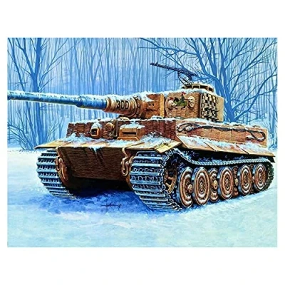 Abbildung von DIY 5D Diamant Malerei Vollbohrer Kit, Square drill Panzer 40x50cm Diamond Painting Bilder Malen nach Zahlen Kreuzstich Stickerei Strass Mosaik Gemälde für Home Wand Dekor (16x20in)