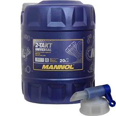 Abbildung von 20 Liter MANNOL 2 Takt Universal API TC Motorrad Öl MN7205 inkl. Auslaufhahn
