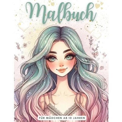 Abbildung von Malbuch für Mädchen ab 10 Jahren: Perfektes Geschenk kreative und Teenager Malblock mit 50 wunderschöne Motive zum Ausmalen Entspannen