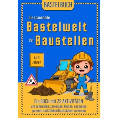 Abbildung von Bastelbuch für Jungs ab 4 Jahre: Die spannende Bastelwelt der Baustellen mit 29 verschiedenen Aktivitäten (Bastelbuch Jahre)