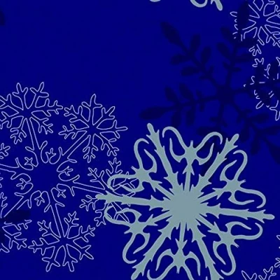 Abbildung von linoows 20 Servietten Weihnachten, Variation silberner Schneekristallen auf Blau 33x33