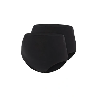 Abbildung von MAMALICIOUS Damen MLHEAL ORG.Baumwolle Panties 2PACK O.A.NOOS Unterwäsche, Black/Pack:Black, L/XL