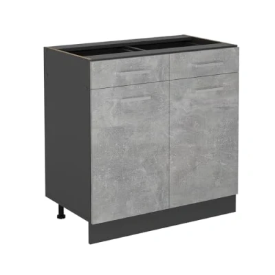Abbildung von Vicco Küchenunterschrank R Line, Beton, 80 cm ohne Arbeitsplatte