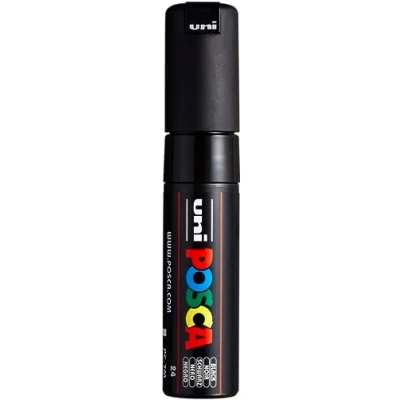 Abbildung von POSCA uni ball 181399 Marker mit breiter Rundspitze, schwarz