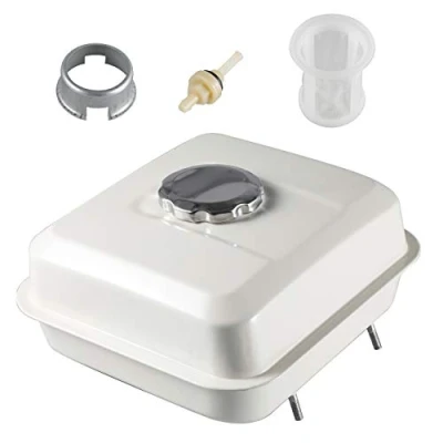 Abbildung von Kraftstofftank für Honda GX160 5,5 PS GX200 6,5 GX140 GX120 weißer Motor mit Benzinhahn Gasdeckel Filter ersetzt 17510 ZE1 020ZA