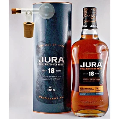 Abbildung von Jura 18 Jahre Single Malt Whisky + 1 Glaskugelportionierer zum feinen Dosieren