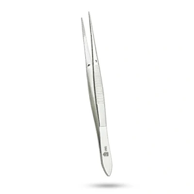 Abbildung von SMI 13 cm Gerade Pinzette Anatomisch Rostfrei Edelstahl Hobby gezackte Spitze DIY Handwerk Präzisionspinzette