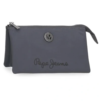 Abbildung von Pepe Jeans Corin Geldbörse mit DREI Fächern, grau, 17,5 x 9,5 2 cm, Polyester und PU, 0,33 l, von Joumma Bags, Talla única, Fächern