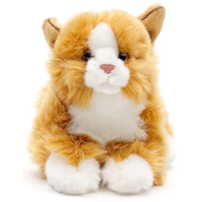 Abbildung von Uni Toys Katze rot braun, liegend 20 cm (Länge) Plüsch Kätzchen Plüschtier, Kuscheltier