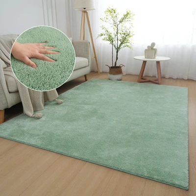 Abbildung von my home Teppich &quot;Cali&quot;, rechteckig, 16 mm Höhe, Uni Farben, kuschelig, &amp; weich, waschbar, Wohnzimmer, Schlafzimmer