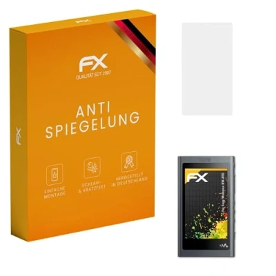 Abbildung von atFoliX Panzerfolie kompatibel mit Sony Walkman NW A50 Schutzfolie, entspiegelnde und stoßdämpfende FX Folie (3X)