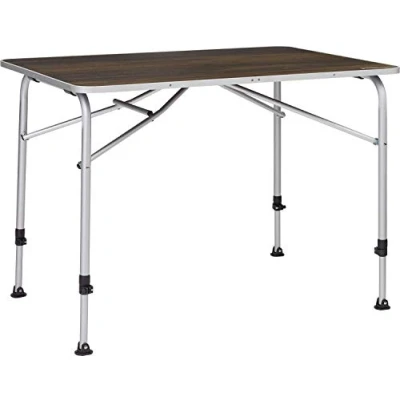 Abbildung von BERGER Livenza Campingtisch Klapptisch Höhenverstellbar Alu Klappbar Camping Tisch Gartentisch Falttisch Esstisch Balkon Garten Terrasse (Dunkel, 80 x 60 cm)