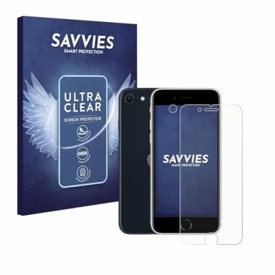 Abbildung von Savvies 18 Stück Schutzfolie für Apple iPhone SE 3 2022 (Display+Kamera) Displayschutz Folie Ultra Transparent